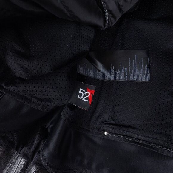 DAINESE Zen EVO Perforated Jacket Black Red Leather Padded Moto Racer Biker - Picture 14 of 16